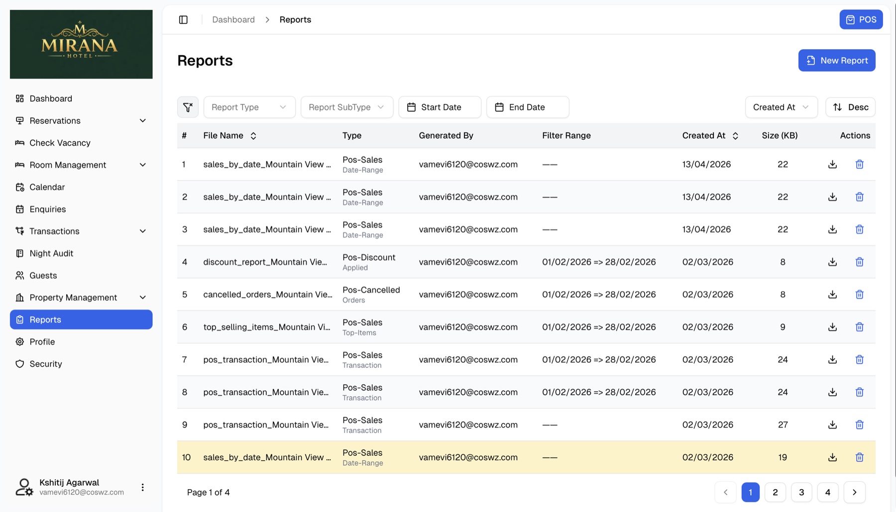 Reservista reports and insights